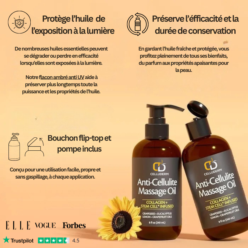 Derma+ Huile massage anti-cellulite