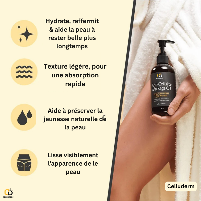 Derma+ Huile massage anti-cellulite
